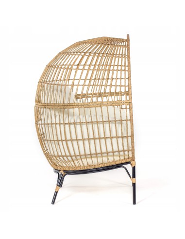Technorattanowy fotel ogrodowy kokon ALESSIA Meven 112 × 93 × 152 cm 5902490781443 3