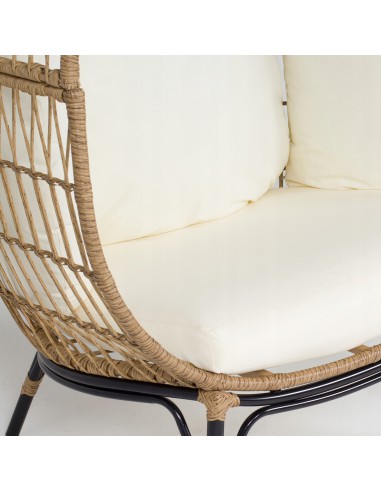 Technorattanowy fotel ogrodowy kokon ALESSIA Meven 112 × 93 × 152 cm 5902490781443 5