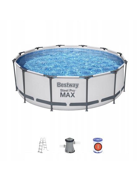 Wytrzymały basen ogrodowy na stelażu Bestway Steel Pro MAX 366x100 cm 6942138982435