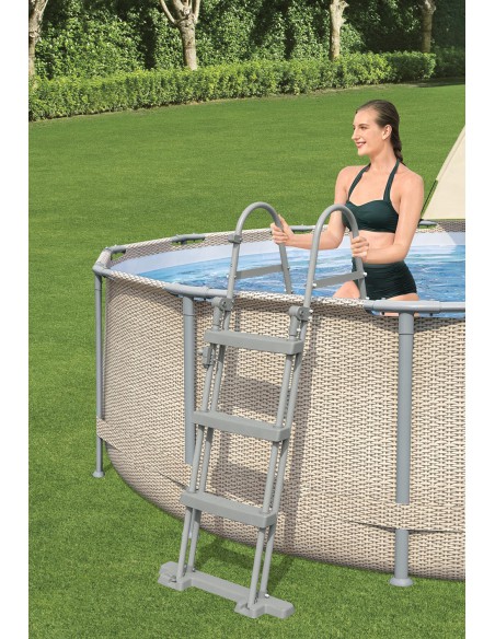 Wzmocniony basen ogrodowy na stelażu z baldachimem Bestway Power Steel 396x107 cm 6942138984590 6