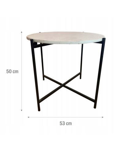 Okrągły stolik kawowy na taras Terrazzo Meven 53x50cm 5900607538683 7