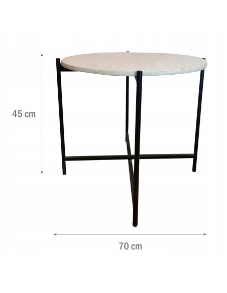 Nowoczesny stolik kawowy Terrazzo Meven 70x45cm 5900607538690 7