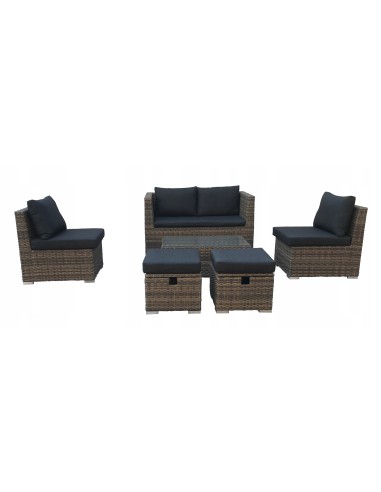 Stylowy komplet mebli ogrodowych SORRENTO Meven 2 fotele + sofa + 2 pufy + stolik 5900607534180 10