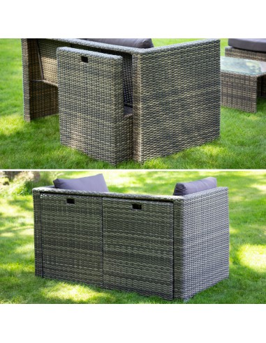 Stylowy komplet mebli ogrodowych SORRENTO Meven 2 fotele + sofa + 2 pufy + stolik 5900607534180 11