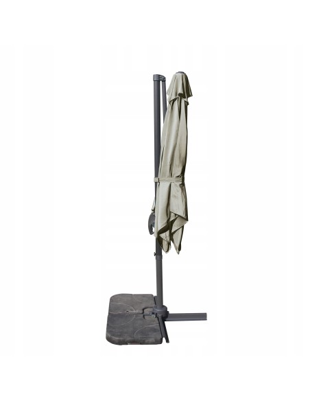 Boczny parasol ogrodowy z wysięgnikiem Meven PLATINUM beżowy, 250 x 250 x 260 cm 5902490786813 3