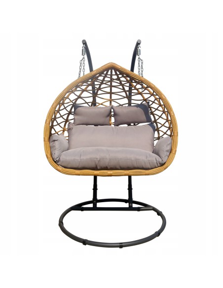 Elegancki fotel podwieszany kokon do ogrodu, na taras CELESTE DUO Meven 130 × 73 × 118 cm 5902490746114 10