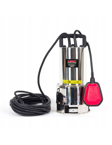 Mocna pompa zatapialna do brudnej wody NAC SPE100INOX-L 1000W 5902490742635