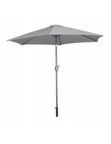 PARASOL OGRODOWY PLAŻOWY ŁAMANY ŚR.270 CM SZARY 5902490786738