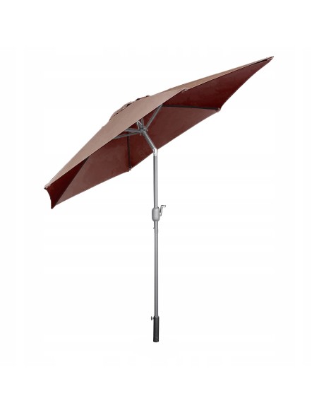 PARASOL OGRODOWY PLAŻOWY ŁAMANY ŚR.270 CM MOKKA 5902490786745 2