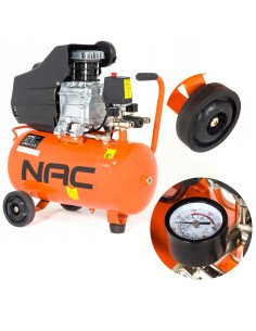 Wydajny kompresor olejowy NAC OLC-24-15-K-OW 1500W + zestaw akcesoriów 5900607534555