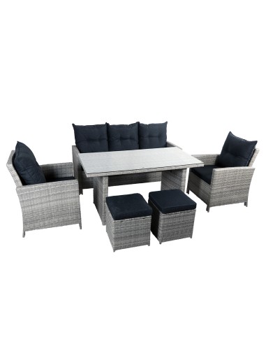 Elegancki komplet mebli PUERTO Meven jasnoszary, 6 elementów 5905842510005 2