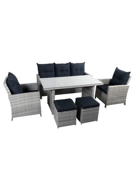 Elegancki komplet mebli PUERTO Meven jasnoszary, 6 elementów 5905842510005 2