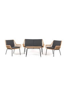 Wypoczynkowy zestaw mebli ogrodowych TILBURG Meven 2 x fotel + sofa + stolik kawowy 5902490745421 2
