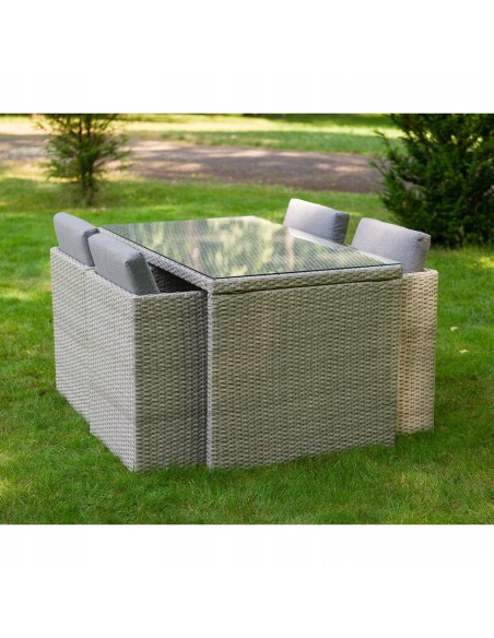 Komfortowy komplet mebli ogrodowych MONTREAL Meven 4 fotele + stół 5902490785717 8