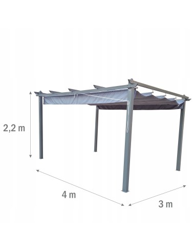 PERGOLA ZADASZENIE ALUMINIUM 400×300×220CM 5902490785144 6