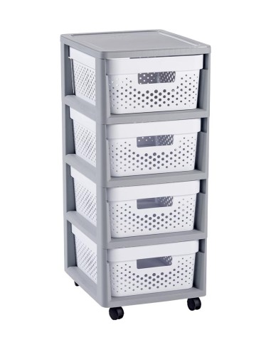 Ażurowy regał na kółkach 4 szuflady 4x11l Curver Infinity 3253924356006 8