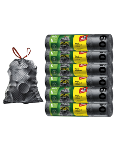 Supermocne worki na śmieci Jan Niezbędny 60L 10 szt. 6 rolek 5900536104331
