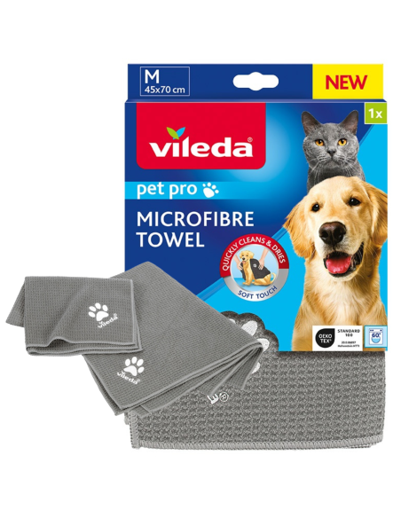 Chłonny ręcznik z mikrofibry dla psa i kota M Vileda Pet Pro 45x70 cm 4023103240247