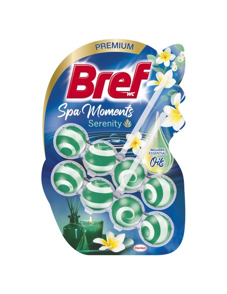 Skuteczne zawieszki do WC Bref Wellness Harmony + Serenity + Vitality 6x50g 9000101587524 3