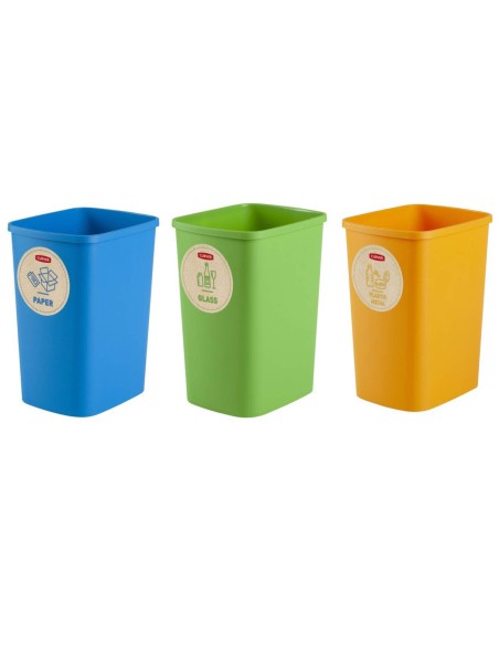 Kosze na śmieci do segregacji odpadów 3x25l Curver 3253922174411 4