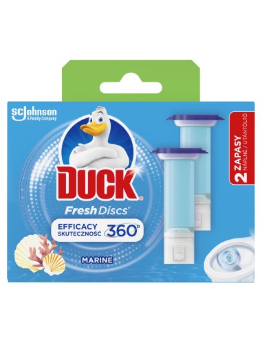 Praktyczny zestaw do czyszczenia toalety Duck o zapachu morskim - Krążki żelowe + Zapas + Żel czyszczący 5000204338959 6
