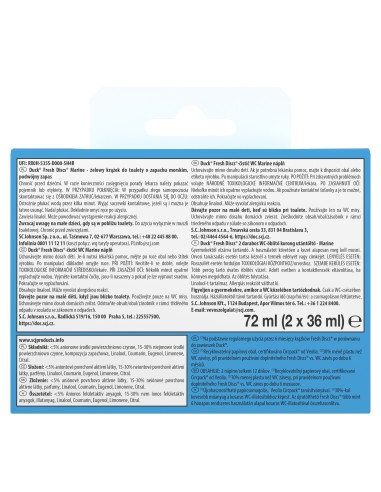 Praktyczny zestaw do czyszczenia toalety Duck o zapachu morskim - Krążki żelowe + Zapas + Żel czyszczący 5000204338959 7