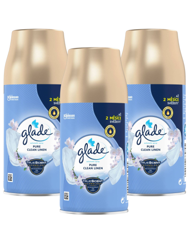 Wydajny wkład Glade® automatic spray - Pure Clean Linen 3 x 269 ml 5000204862805