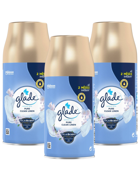 Wydajny wkład Glade® automatic spray - Pure Clean Linen 3 x 269 ml 5000204862805
