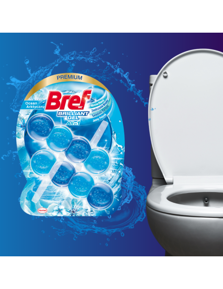 Oceaniczna zawieszka do WC BREF Brilliant Gel Ocean Arktyczny 6 x 42 g 9000101509397 3