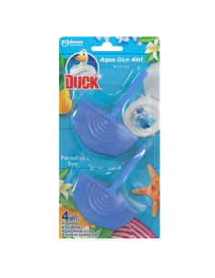 Barwiący wodę zestaw zawieszek do toalet Duck Aqua Blue 4w1 4x38g 5000204323832 2