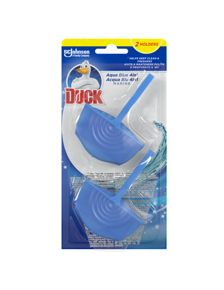 Kolorujące wodę zawieszki do toalety Duck Aqua Blue 4w1 2x36g 5000204323719