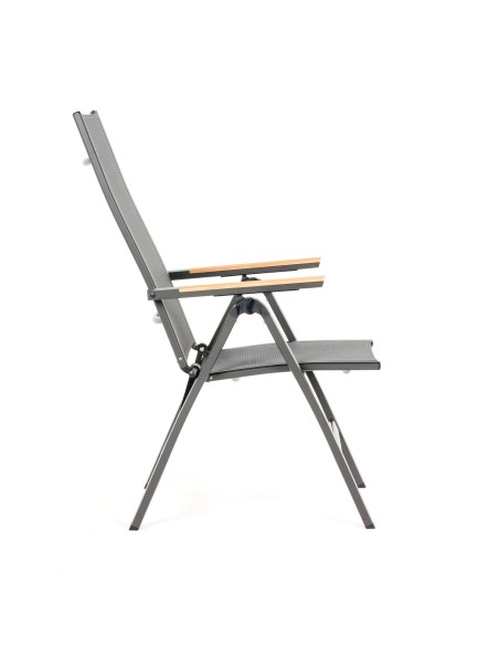 Komfortowy fotel ogrodowy rozkładany Kingston Meven 61x71x111cm 5905842515598 6