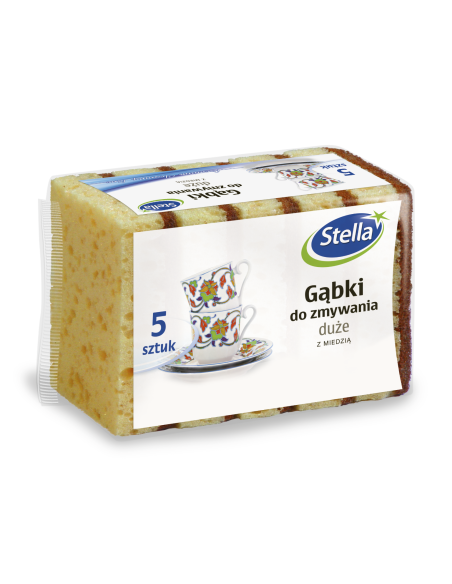 Czyszczące gąbki do mycia naczyń Stella 3x5szt. 5903936024414 2