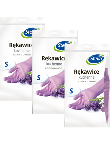 Przyjemne w dotyku rękawice kuchenne Stella rozmiar S, 3 pary 5903936000258
