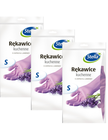 Przyjemne w dotyku rękawice kuchenne Stella rozmiar S, 3 pary 5903936000258