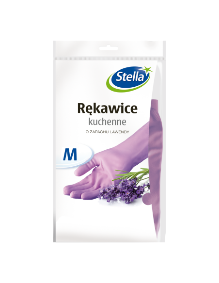 Wielorazowe rękawice kuchenne Stella lawendowe, rozmiar M, 5 par 5903936000340 2