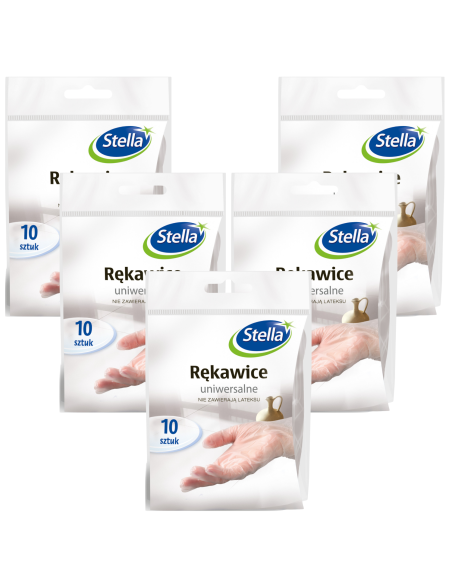 Przezroczyste rękawice winylowe Stella 10 szt. 5 opakowań 5903936002375