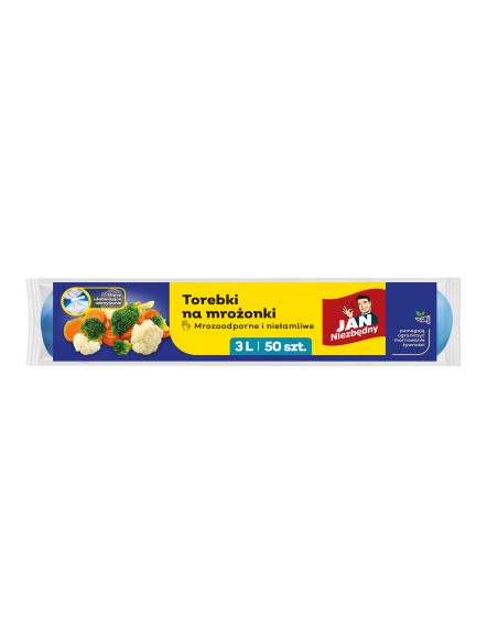 Torebki z klipsami do zamrażarki 3l 50szt Jan Niezbędny 5900536266688