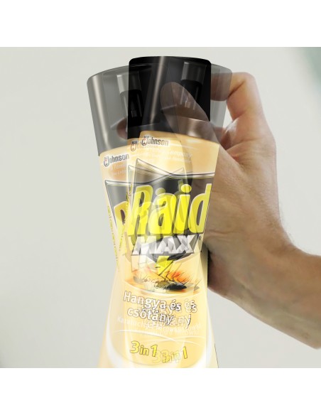 Skuteczny środek przeciw karaluchom i mrówkom w aerozolu Raid Max 3x400ml 8711800137866 3
