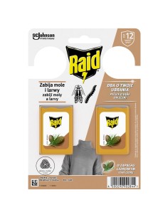 Skuteczne zawieszki żelowe przeciw molom o zapachu cedrowym Raid 3x2 szt. 4000290902844 2