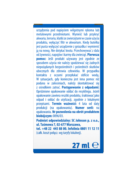 Bezzapachowy wkład do elektrofumigatora owadobójczego Raid 3x27ml 5905718981250 3