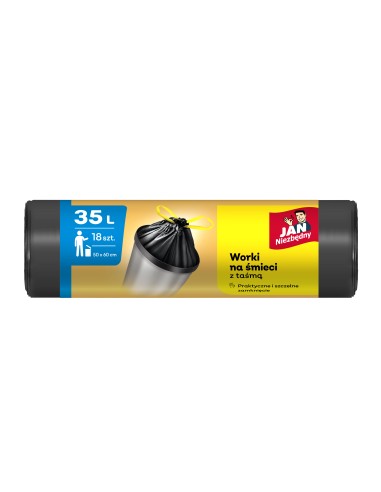 Worki na śmieci z taśmą Jan Niezbędny 35l 18 sztuk 5900536310473