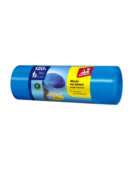 Supermocne worki na śmieci Jan Niezbędny 120L 20szt. 5900536255392