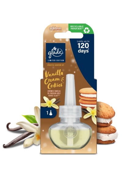 Aromatyczny wkład do elektrycznego odświeżacza powietrza Glade Vanilla Cream Cookies 20 ml 5000204362459