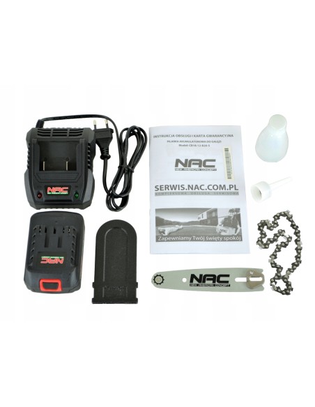 Akumulatorowa pilarka łańcuchowa NAC CB18-12-B20-S + Akumulator NAC B18-60-S 6 Ah 5905842505995 6