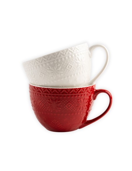Świąteczny zestaw 4 porcelanowych kubków w opakowaniu prezentowym 530 ml 5905842527126 4