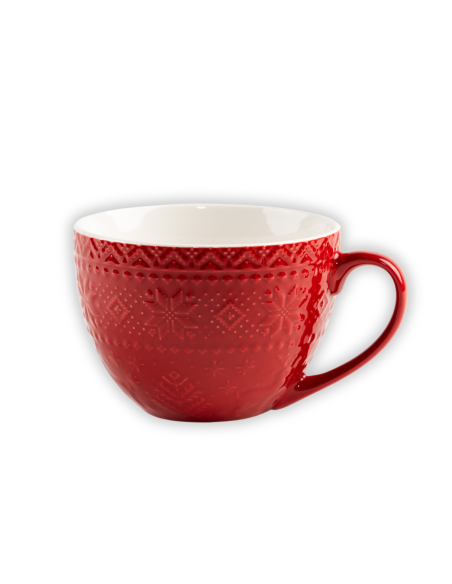 Świąteczny zestaw 4 porcelanowych kubków w opakowaniu prezentowym 530 ml 5905842527126 5