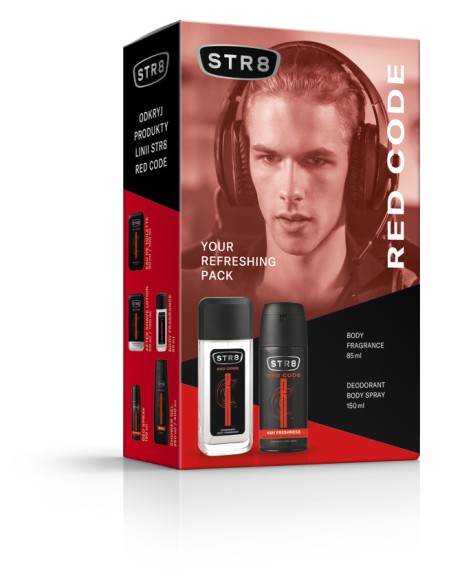 Zestaw prezentowy na Święta STR8 Red Code Mgiełka perfumowana + Dezodorant 5900536354835
