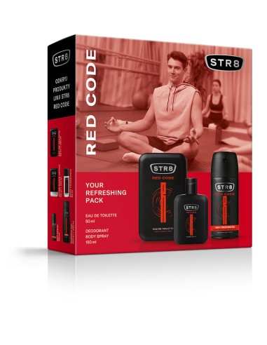 Świąteczny zestaw dla mężczyzn STR8 Red Code Woda toaletowa + Dezodorant 5900536354873