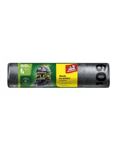 Zestaw mocnych worków na śmieci z taśmą 60L Magnum Flex & Strong 58 szt. 5900536104331 4
